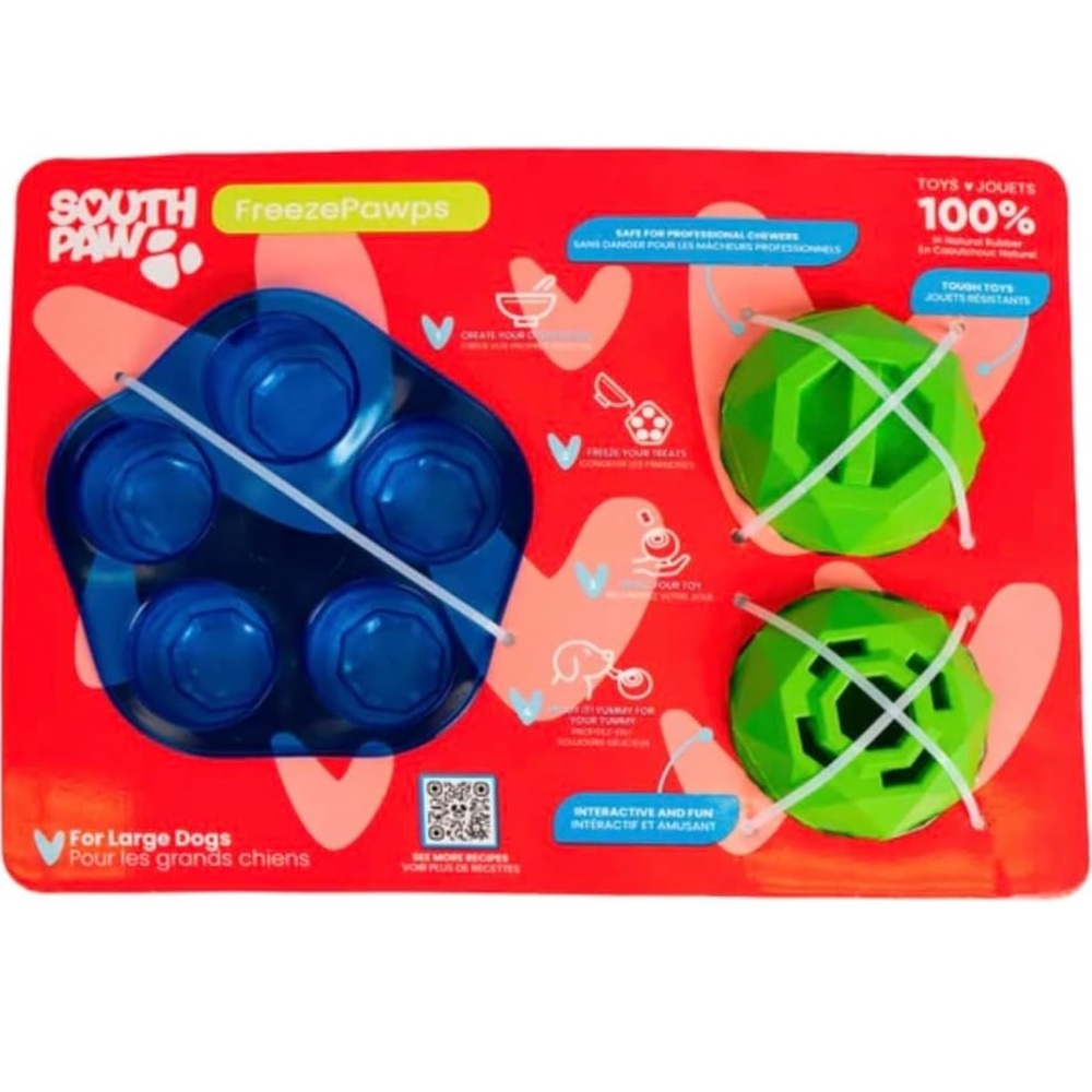 South Paw FreezePawps Dog Toy Set - Blue and Green